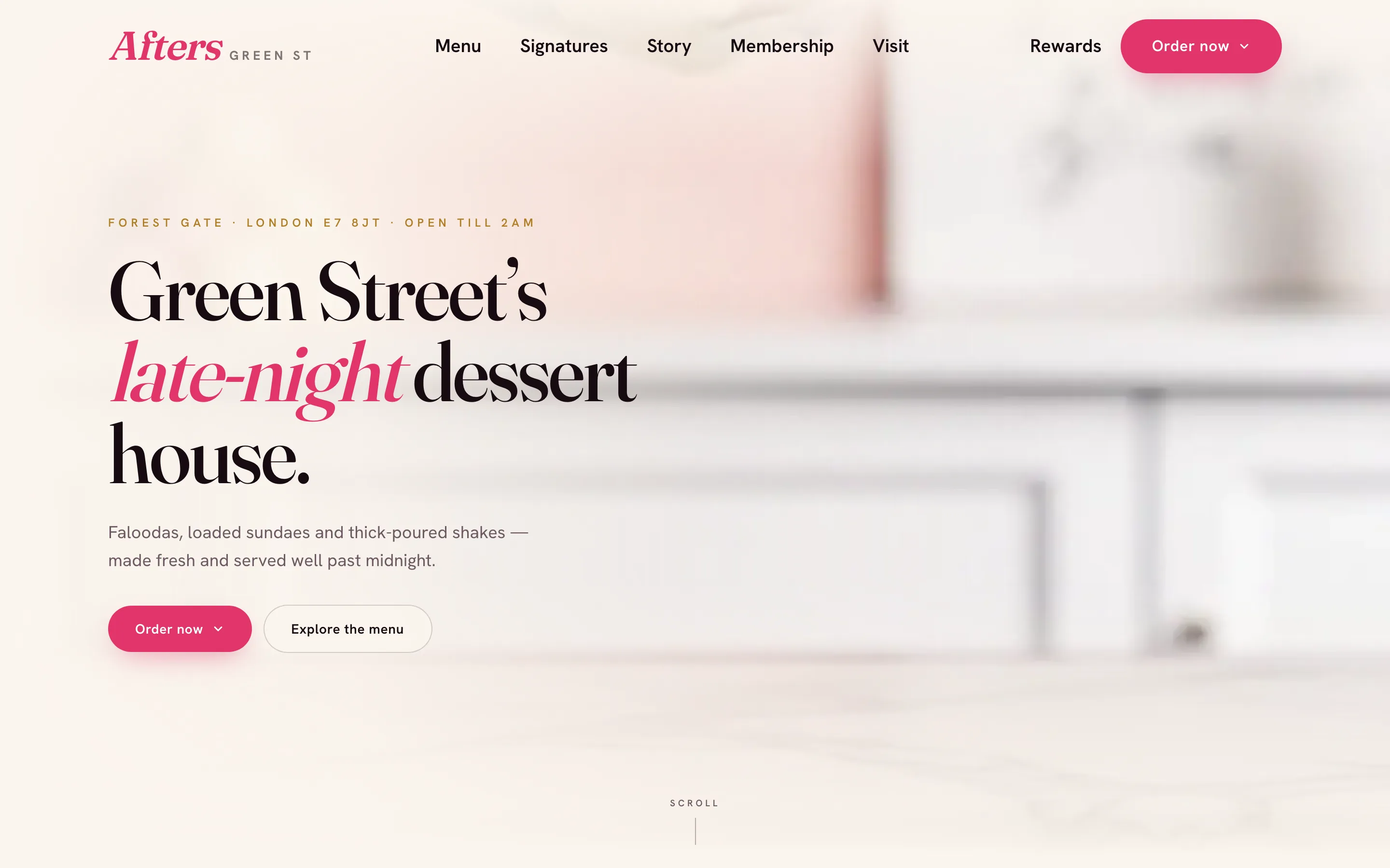 Afters Rewards homepage