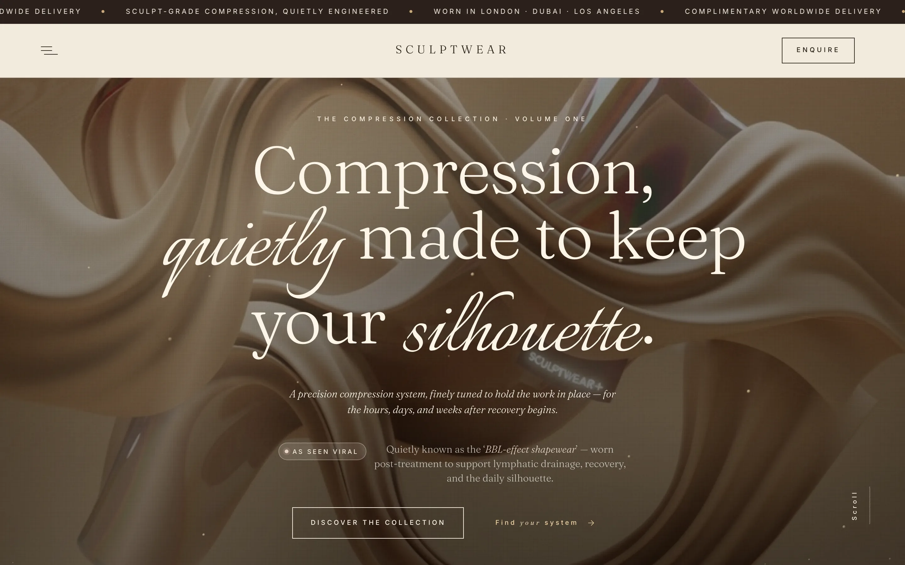 Sculptwear homepage