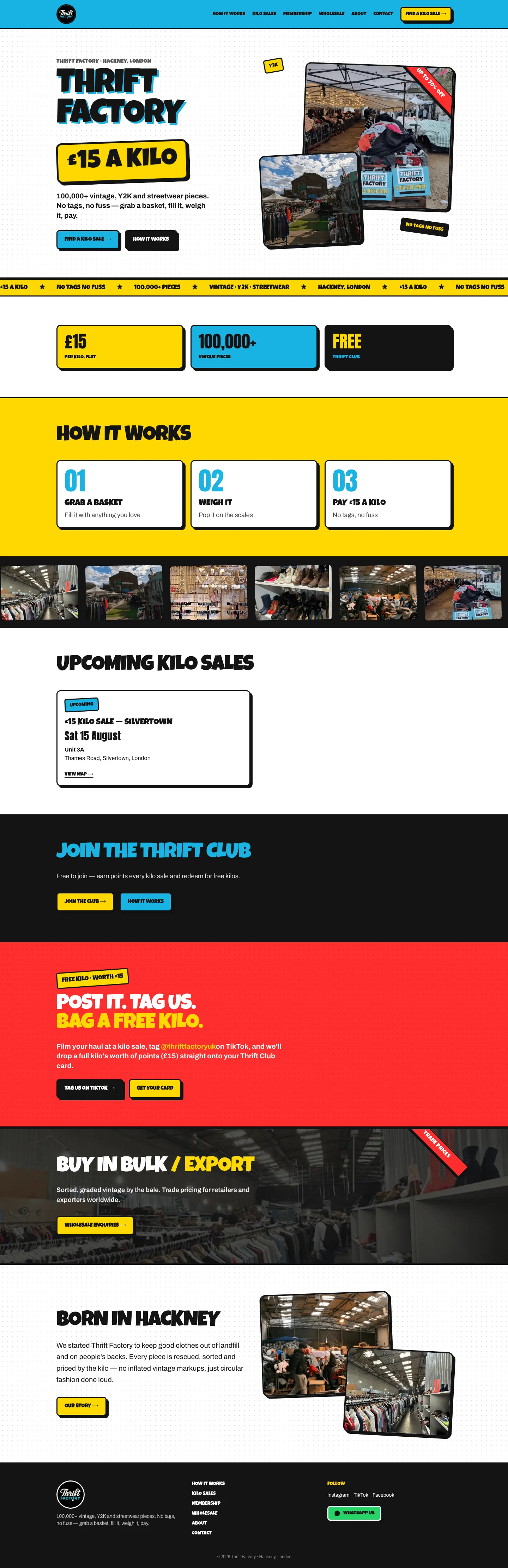 Thrift Factory homepage